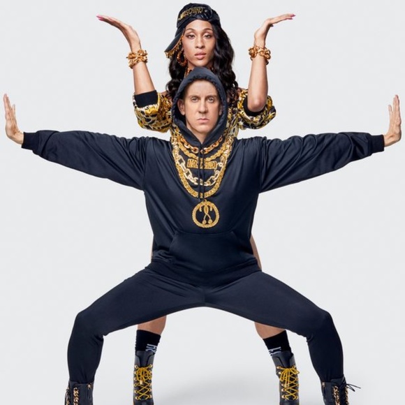 FULL LOOK Moschino H&M mens hoodie and pants set up rare item hm top and bottom - Picture 13 of 15